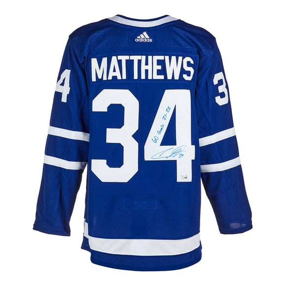 Auston Matthews Chandail de Hockey Authentique de Toronto Signé