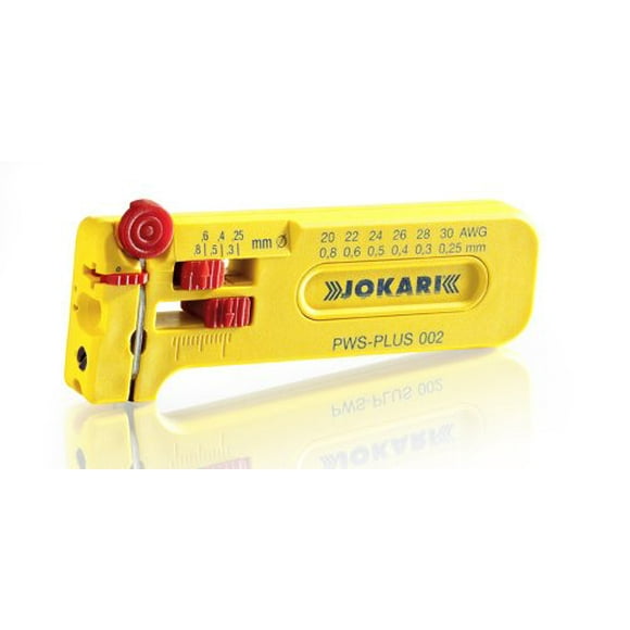 Jokari 40025 PWS-Plus 002 Adjustable Mini-Precision Stripping Tool for Cable Stripping, 30-20 AWG (0.25-0.80mm)