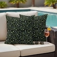 thumbnail image 4 of Dark Green Leaves Outdoor Waterproof Pillow Covers, Pastoral Farmhouse Botanical Plant Decorative Square Throw Pillowcase Sofa Cushion Sham for Patio/Couch/Chair, 26"x26" 2 Pack, 4 of 8