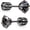 3mm Rainbow Black, variant on Hypoallergenic G23 Implant-Grade Titanium Screw Earrings, 20g, Pure Titanium Studs, Suitable for Sensitive Ears, 5A Cubic Zirconia Titanium Studs, Unisex Reversible Studs, Earrings