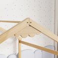 thumbnail image 6 of Miekor Furniture Double Twin House-Style Floor Bed with Fence, Guardrails, without door, Natural BS2432, 6 of 6