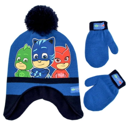 PJ Masks Hat and Mittens Cold Weather Set, Toddler Boys, Age 2-4
