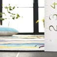 thumbnail image 5 of SAFAVIEH Malibu Florence Leaves Polyester Machine Washable Area Rug, Ivory/Taupe, 4' x 6', 5 of 11