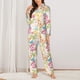 thumbnail image 2 of Balery Retro Colorful Butterfly Conjunto de Pijama con Estampado para Mujer, Conjunto de Dos Piezas con Manga Larga, Ropa de Dormir Suave con Bolsillos, Pijamas Cómodos-Large, 2 of 7