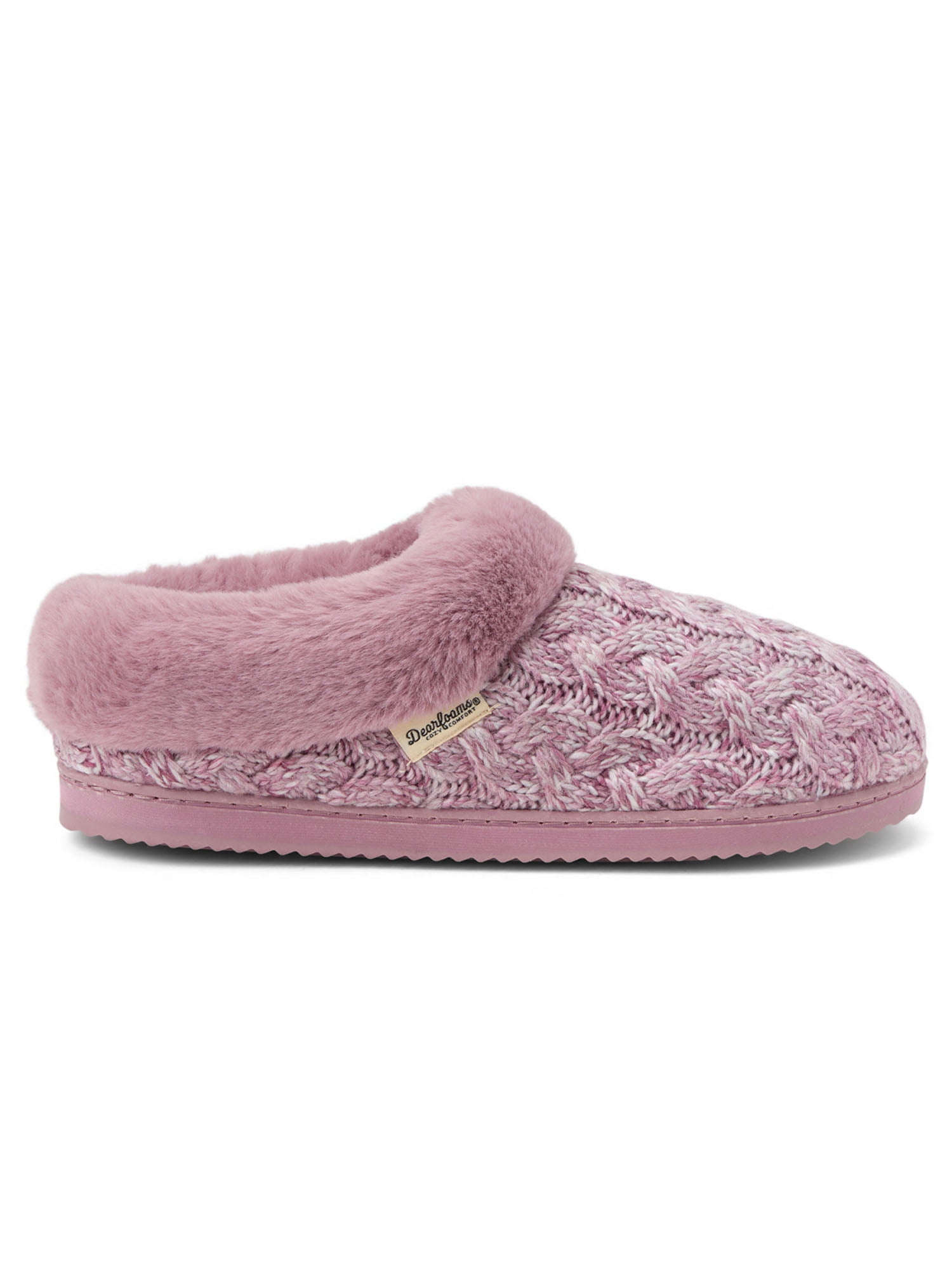 Dearfoams Women’s Cozy Comfort Knit Clog Slippers