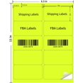thumbnail image 2 of shiyou-Shipping Labels Stickers, 2"×4" Printable Fluorescent Mailing Labels for Laser/Inkjet Printing- Matte, Permanent Adhesive Stickers (20 Sheets, Fluorescent Yellow), 2 of 4