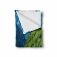 thumbnail image 2 of Landscape Soft Flannel Fleece Blanket, Natural View of Hallstatt in Austria Mountains Forest Town Houses Clear Sky, Cozy Plush for Indoor and Outdoor Use, 60" x 80", Green Blue White, by Ambesonne, 2 of 6