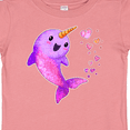 thumbnail image 4 of Inktastic Valentine's Day Cute Pink Narwhal with Hearts Boys or Girls Baby T-Shirt, 4 of 5