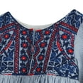 thumbnail image 3 of Richie House Girls' Striped Dress with Ethnic Embroidery RH1783, 3 of 7