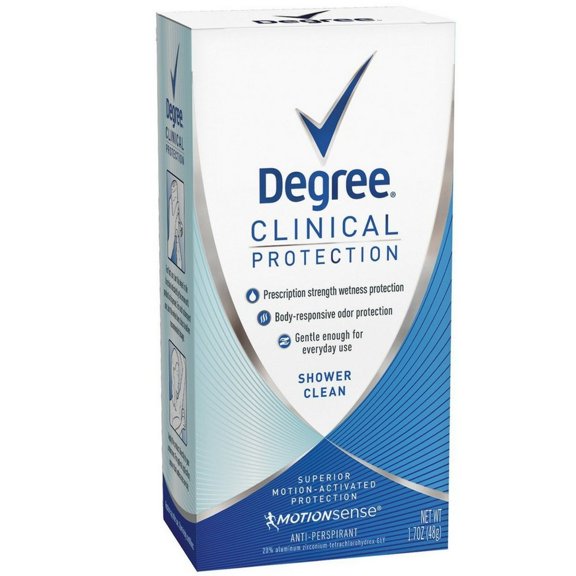 Degree Women Clinical Protection Anti-Perspirant Deodorant Shower Clean 1.70 Oz (4 Pack) - Pack Of 1