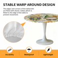 thumbnail image 2 of Elastic Fitted Round Tablecloth, Sunflowers Waterproof Stretch Table Cover for 36"-44" Tables, Spring Gnomes Hydrangea Daisy Botanical Beige Washable Outdoor Tablecloths for Patio, Picnic, Camping, 2 of 9