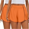 thumbnail image 1 of AherBiu 2pc Womens Shorts Elastic Waist Wide Leg Running Dance Short Loose Workout Athletic Sweat Shorts, 1 of 4