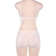 thumbnail image 4 of Conjunto de lencería de encaje de malla encantadora para mujer, sujetador floral, bragas, ropa interior, ropa de dormir, regalo, XXL Vogacara XX000207-05, 4 of 7