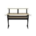 thumbnail image 2 of Bowery Hill Contemporary Rectangular Top Music Desk in Natural & Black Finish, 2 of 6