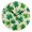 Black, variant on Round Art Wall Clock Vintage Oil Painting Texture Decorative Clock Gold Pointer, Multi-Purpose Desktop & Hanging Creative Decor Clock for Home Living Room Green Four Leaf Clover