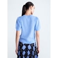 thumbnail image 3 of Free Assembly Women’s and Women's Plus Pointelle Sweater with Puff Sleeves, Sizes XS-4X, 3 of 5