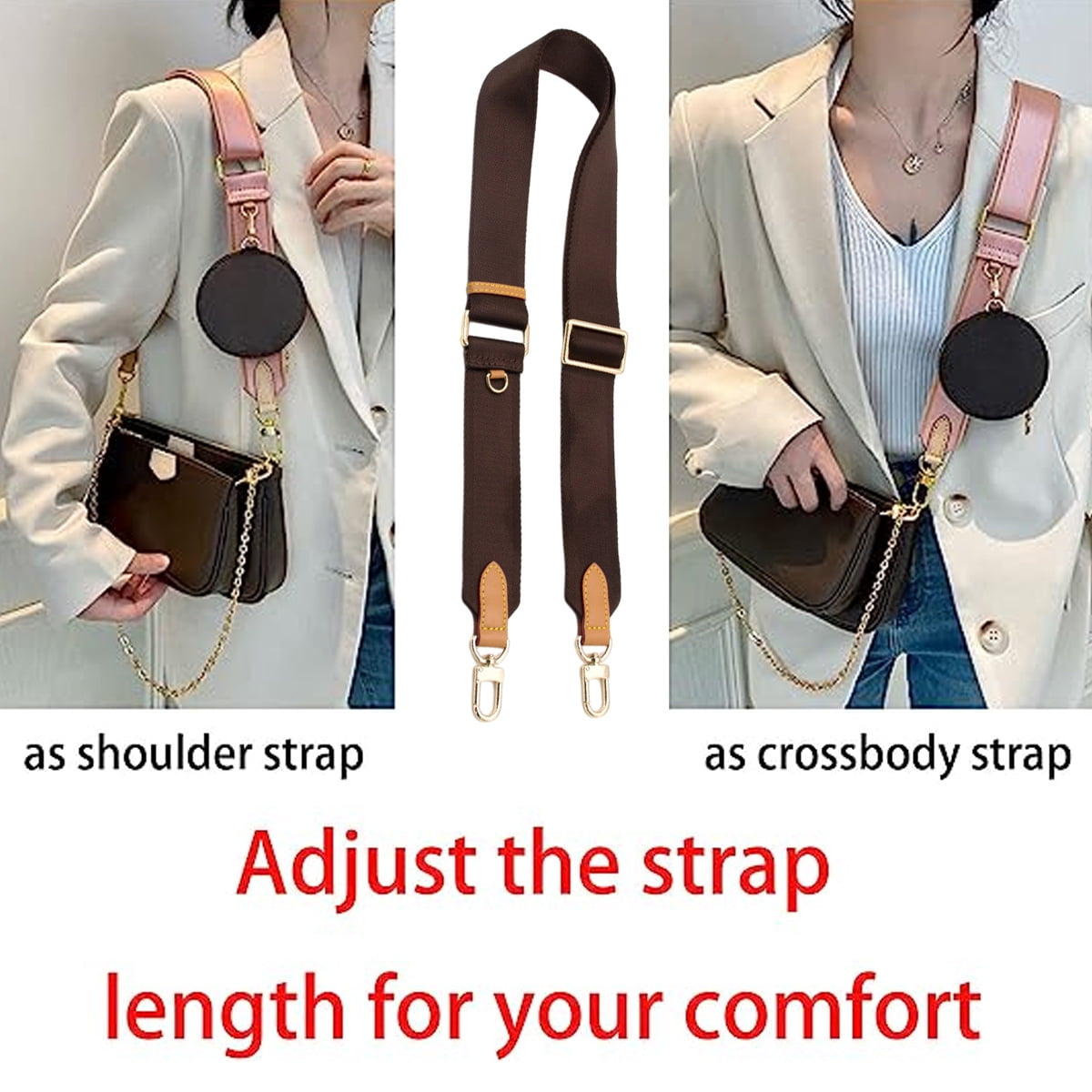 Purse Straps Replacement Crossbody Bags Handbag Wide nylon Leather Adjustable Shoulder Crossbody Bag Strap