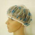 thumbnail image 3 of Wosthever Gorro de ducha elástico impermeable para adultos, gorro de baño PE, accesorios de maquillaje facial para de baño Juegos de accesorios de baño 1 pieza y color aleatorio, 3 of 6