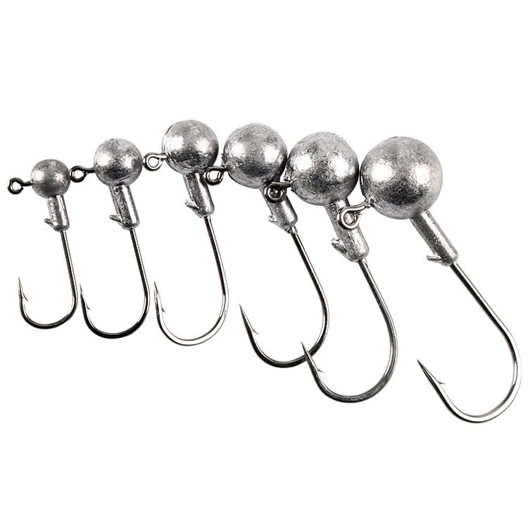 Fishing Lures Jigs Boxed Soft Baits for Bass and Perch, Soft Worms with Spiral Tail, Imitation Bait, Jig Head Hooks