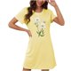 thumbnail image 1 of Camisón corto de talla grande para mujer, camisón de manga corta con estampado de pecho a la moda, camisón para mujer, 1 of 2
