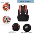 thumbnail image 4 of FORMRS Unisex School Backpack 17" Student Travel Bag with Laptop Compartment, Purple Hand Drawn Floral, 4 of 7