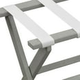 thumbnail image 2 of HomeRoots 383085 Earth Friendly Light Gray Folding Luggage Rack with White Straps, 2 of 2