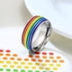 thumbnail image 5 of Hombres Mujeres Orgullo Iris de material acero inoxidable de 8 mm para bandera gay lesbiana - Tamaño . UU. 11 20,7 mm Tamaño de EE. UU. 11 207 mm, 5 of 8