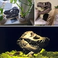 thumbnail image 3 of T-Rex Dinosaur Statue,Resin Dinosaur Skull Fossil Replica, Home Ornaments, 11.8in, Black, 3 of 7