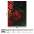 thumbnail image 4 of Orinice Red Rose Blanket  Gothic Valentine's Day Flower Super Soft Bedding Fleece Throw Blanket Microfiber Flannel Blankets Couch Sofa Warm Lightweight for Boys Girls 50x60in, 4 of 6
