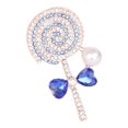 thumbnail image 3 of Broche de caramelo adorable, alfiler de ropa de aleación, colección de joyería, broche para bodas y Navidad gris azul, 3 of 9