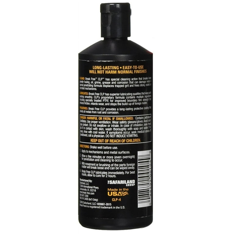 Break Free CLP Gun Cleaner Will Clean, Lubricate and Protect Firearms, 4oz  Dropper 