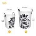 thumbnail image 5 of Bingfone Save Water Drink Wine Waterproof Foldable Laundry Hamper Bucket With Handles For Storage Bin,Clothes Hamper (Small), 5 of 8