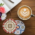 1 Set Composite Wood Board Cup Mats Set Printed Floral 100x5mm 1pc ...