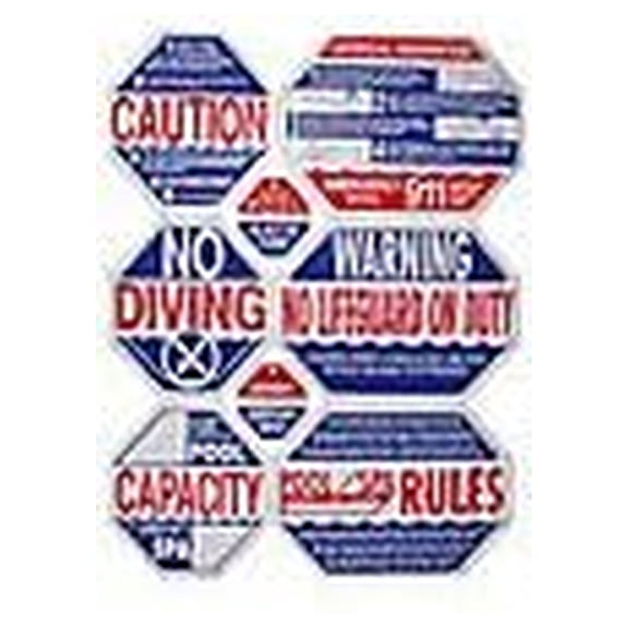 California Pool & Spa Safety Sign - 8-Way Regulation Sign - Large Bold Lettering & Illustrated Safety Techniques - Fade Resistant - Emergency Phone Numbers White with Black Lettering