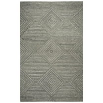 Alora Decor Makalu 10' x 13' Geometric/Solid Gray/Natural Hand-Tufted Area Rug