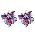 thumbnail image 2 of kkbbma under $5 American Patriotic Tassels Earrings American Flag Glitter Red White and Blue Teardrop Earrings for Women 4th of July Independence Day Dangle Earring Decor Accessories, 2 of 6