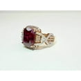 thumbnail image 5 of 3Ct Cushion Lab Created Garnet Diamond Engagement Ring 14K Yellow Gold Plated, 5 of 5