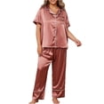 thumbnail image 2 of Dwaogom Women Summertime Large Size Pajamas Loose Casual Loungewear Women Outfits Sweatsuit Pullover Tops And High Waisted Shorts, 2 of 9