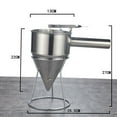 thumbnail image 4 of Piston Funnel Pancake Batter Dispenser Stainless Dispenser; Stainless Steel Batter Steel Confectionery Funnels with Stand Bakery Use Cake Decorating Tool, 4 of 8
