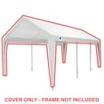 thumbnail image 3 of King Canopy 10' x 20' Polyethylene 180gsm Fitted White with White Leg Skirts Carport Canopy Cover, 3 of 7