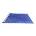 thumbnail image 2 of Ahgly Company Machine Washable Indoor Square Oriental Blue Industrial Area Rugs, 8' Square, 2 of 4
