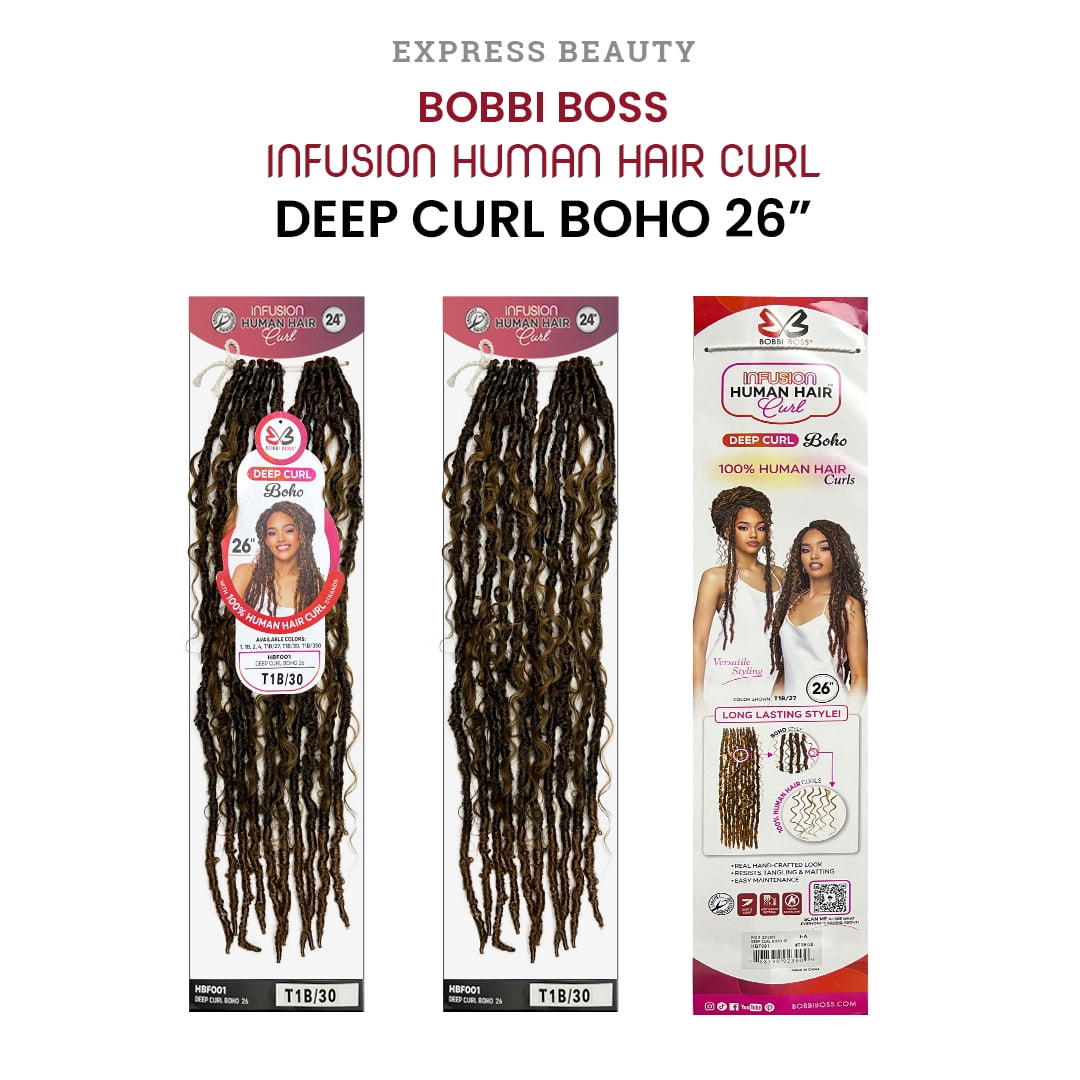bobbi Ebo Bobbi Boss Infusion Human Hair Curl Crochet Braid Deep Curl