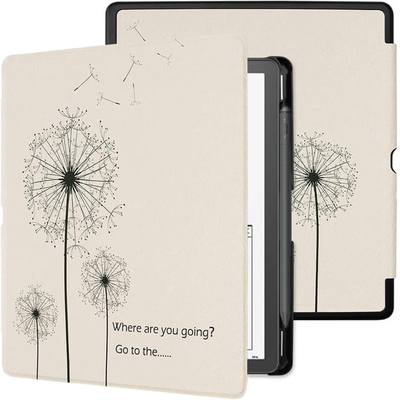 Case Cover for 10.2-inch Kindle Scribe (2024/2022 Released), Smart PU Leather Cover with Pen Holder and Auto Wake/Sleep for 10.2" Kindle Scribe E-Reader (Dandelion)