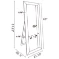 thumbnail image 6 of Soline 22 x 61 Inch Framed Standing Floor Mirror Silver, 6 of 6