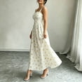 thumbnail image 6 of WRKEKC Summer Dresses for Women Printed Sleeveless a Line Pleated Square Neck Ankle Length Versatile Casual Wear, 6 of 8