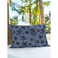 thumbnail image 6 of Outdoor Pillows Waterproof, Summer Palm Tree Bedding Throw Pillows with Insert for Couch Sofa Bed, Tropical Coconut Tree Botanical Navy Blue 12x20 Inch Pillowcases Decorative Patio Pillow Set of 1, 6 of 8