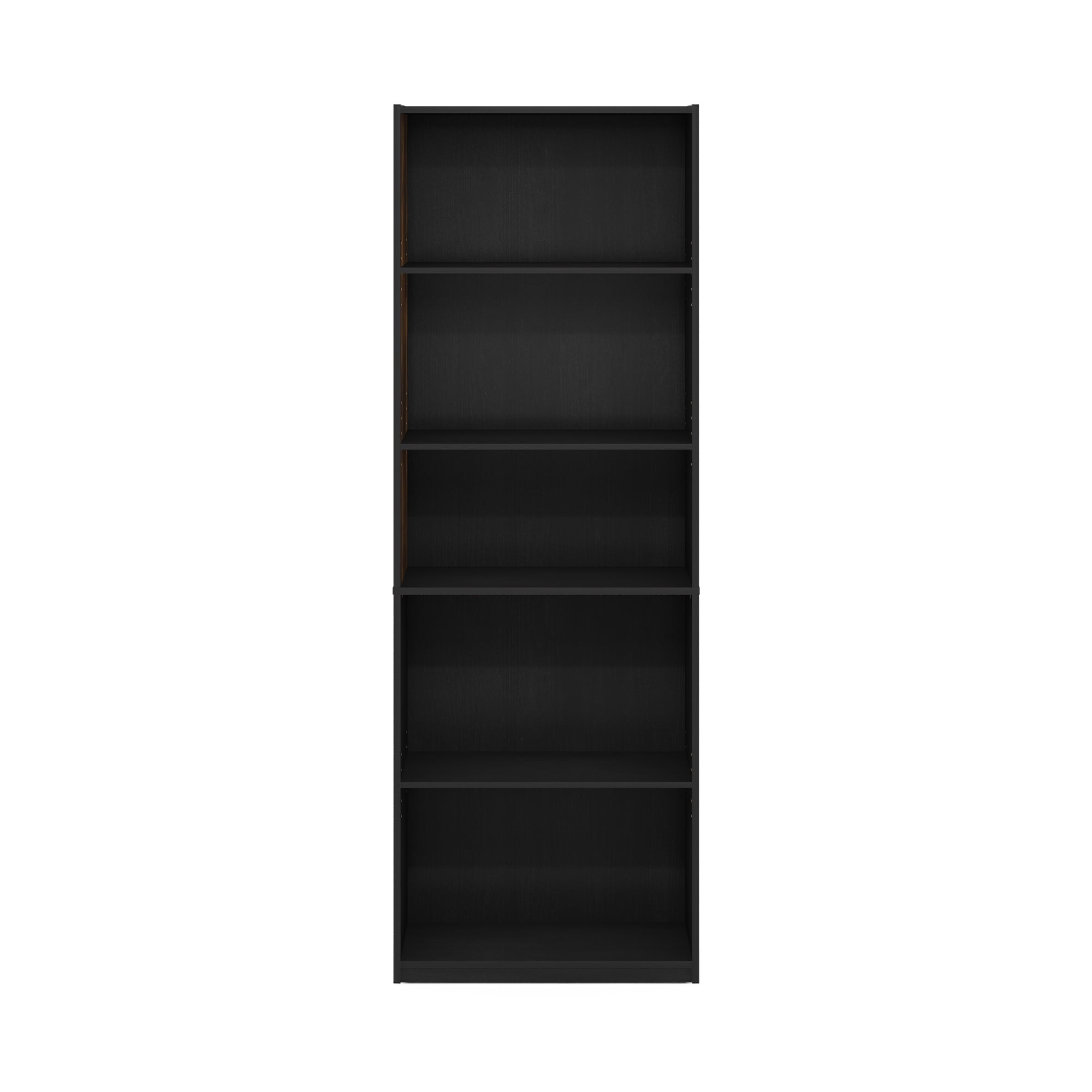 Furinno GEHRY 5-Tier Bookshelf with AdJUSTable Shelves in Darkwood