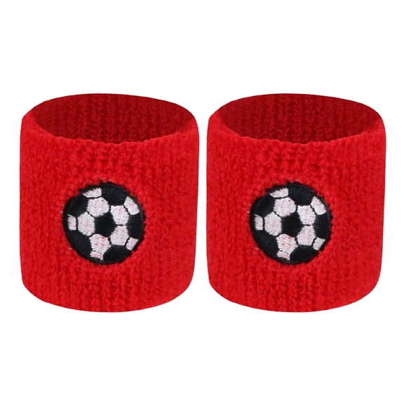 Sports Wristbands for Kids, Colorful Wrist Sweatbands Terry Cloth Wristbands with Soccer Basketball Football Baseball Design for Outdoor Sports Birthday Party Favors