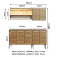 thumbnail image 3 of Armário de Cozinha Completa 169cm Emilly Dance Madesa 07 Madesa GREM169007, 3 of 10