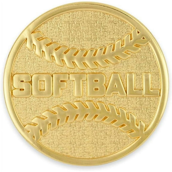 PinMart's Gold Softball Letterman Jacket Pin